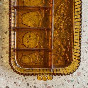 Vintage serving dish fruit tray, plate with sections